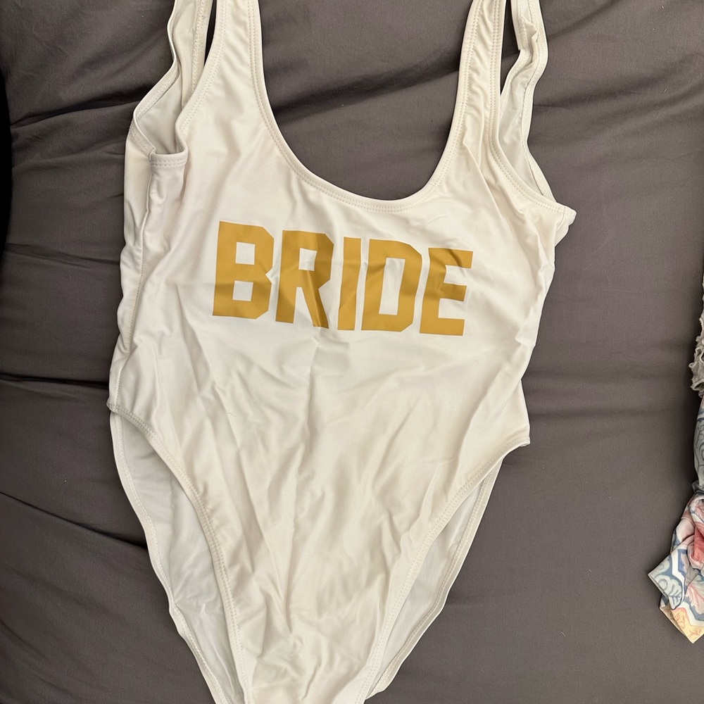 Bride Swimsuit in Cream and Gold